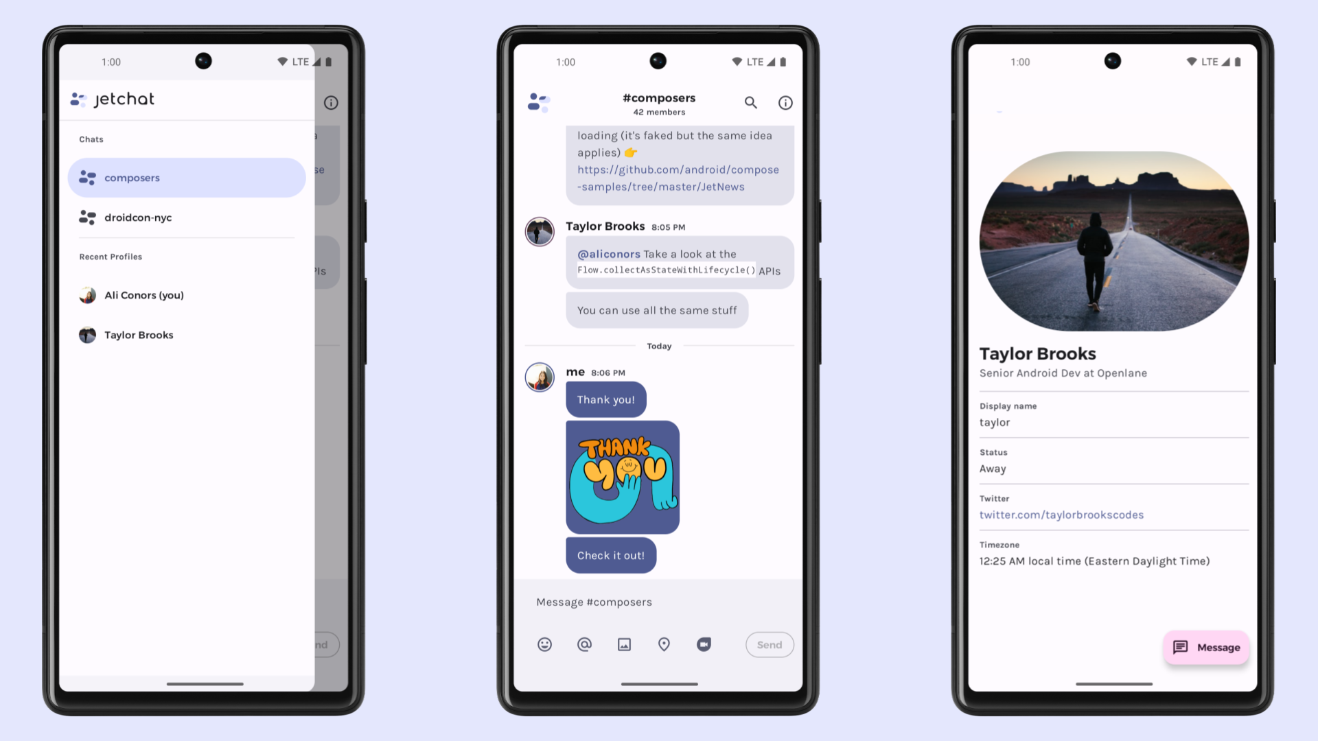 Jetchat screenshots